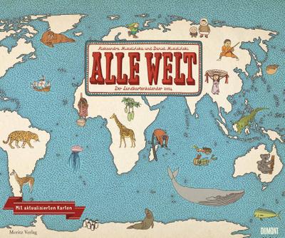 Alle Welt 2024 - Landkarten-Kalender von DUMONT- Kinder-Kalender -Querformat 60 x 50 cm
