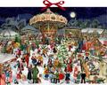 Wand-Adventskalender - Nostalgischer Weihnachtsmarkt