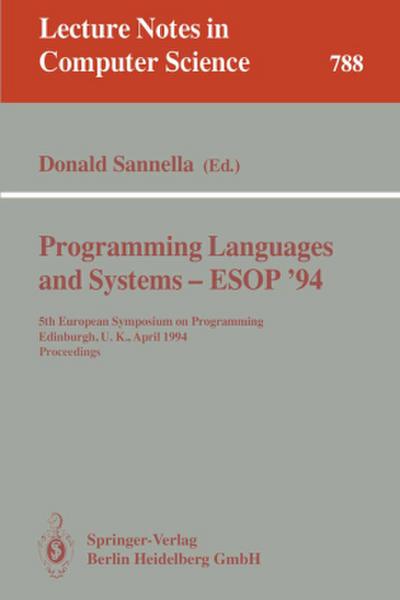 Programming Languages and Systems - ESOP ’94