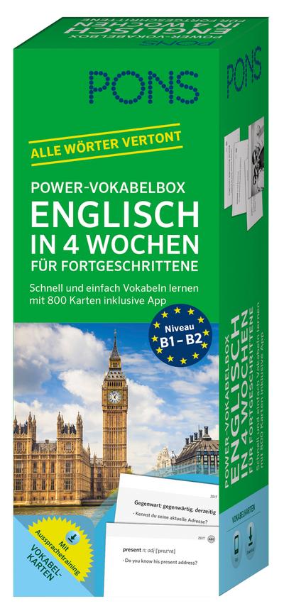PONS Power-Vokabelbox Englisch in 4 Wochen für Fortgeschrittene