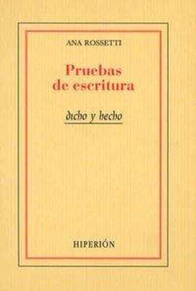 Pruebas de escritura