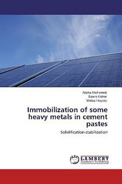 Immobilization of some heavy metals in cement pastes