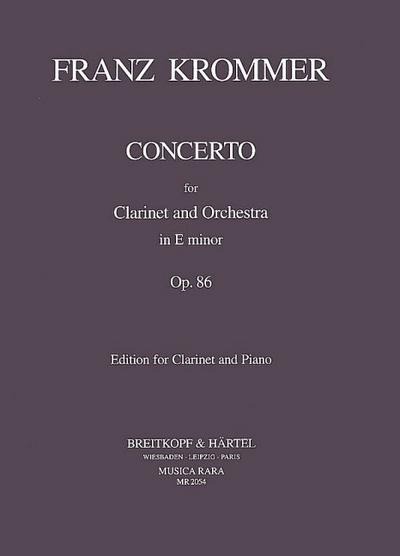 Concerto e minor op.86for clarinet and orchestra