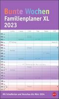 Bunte Wochen Familienplaner XL 2023