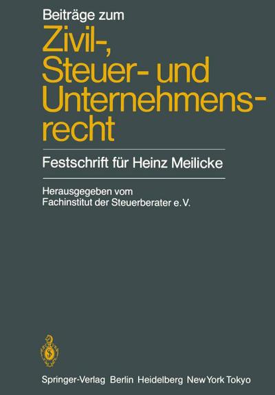 Beiträge zum Zivil-, Steuer- und Unternehmensrecht