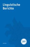 Linguistische Berichte Heft 281