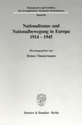 Nationalismus und Nationalbewegung in Europa 1914-