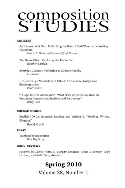 Composition Studies 38.1 (Spring 2010)