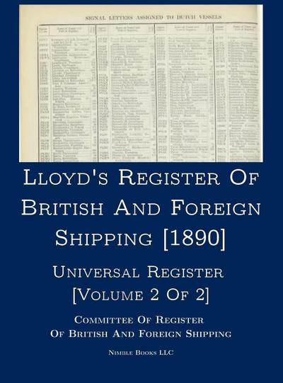Lloyd’s Register of British and Foreign Shipping [1890]