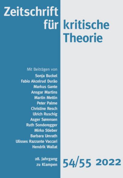 Zeitschrift für kritische Theorie, Heft 54/55