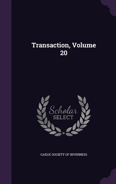 Transaction, Volume 20