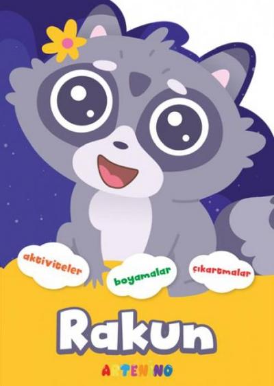 Sekilli Hayvanlar Serisi - Rakun Aktivite Boyama Cikartma Kitabi