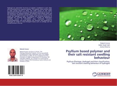 Psyllium based polymer and their salt resistant swelling behaviour