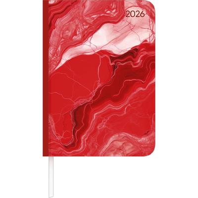 Lady Journal Marble 2026 - Taschenkalender A6 (10,7x15,2 cm) - Weekly - 192 Seiten - Notiz-Buch - Termin-Planer - Alpha Edition