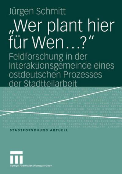 "Wer plant hier für Wen...?"