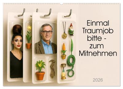 Einmal Traumjob bitte - zum Mitnehmen (Wandkalender 2026 DIN A2 quer), CALVENDO Monatskalender
