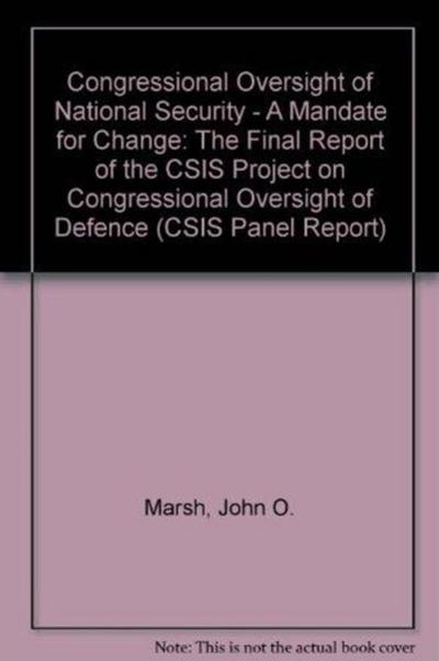 Congressional Oversight Of National Security