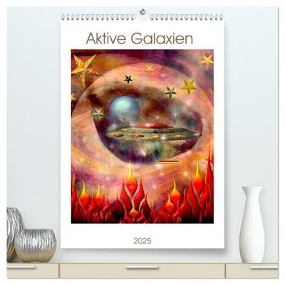 Aktive Galaxien (hochwertiger Premium Wandkalender 2025 DIN A2 hoch), Kunstdruck in Hochglanz