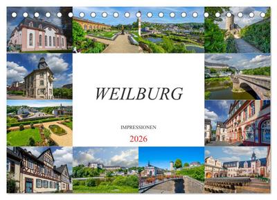 Weilburg Impressionen (Tischkalender 2026 DIN A5 quer), CALVENDO Monatskalender