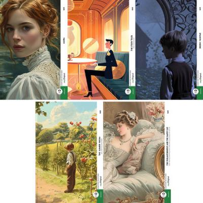 Sakis Meistererzählungen (5 Bücher + Audio-Online) - Frank-Lesemethode - Kommentierte zweisprachige Ausgabe Englisch-Deutsch, m. 5 Audio, m. 5 Audio, 5 Teile