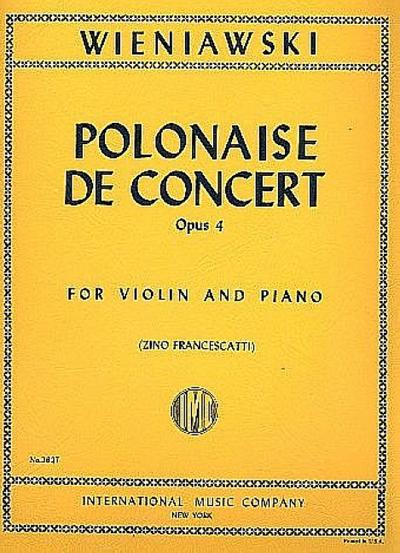 Polonaise de concert d major op. 4for violin and piano