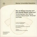 Wie viel Wissen brauchen wir? Und welches Wissen w