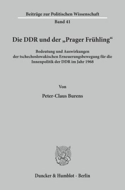 Die DDR und der "Prager Frühling’.