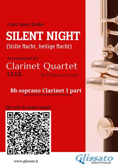 Bb Clarinet 1 part of "Silent Night" for Clarinet Quartet