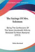 The Sayings Of Mrs. Solomon