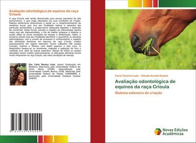 Avaliação odontológica de equinos da raça Crioula