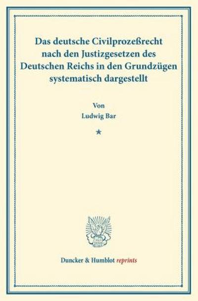 Das deutsche Civilprozeßrecht