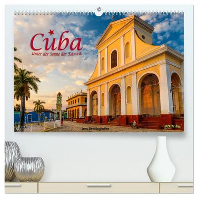 Cuba - Unter der Sonne der Karibik (hochwertiger Premium Wandkalender 2024 DIN A2 quer), Kunstdruck in Hochglanz