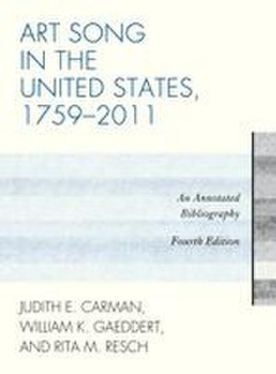 Art Song in the United States, 1759-2011