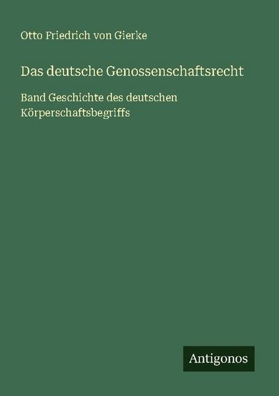 Das deutsche Genossenschaftsrecht
