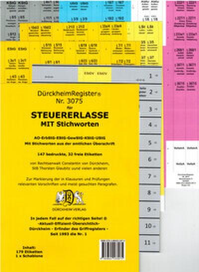 DürckheimRegister® STEUERERLASSE MIT Stichworten (2023)