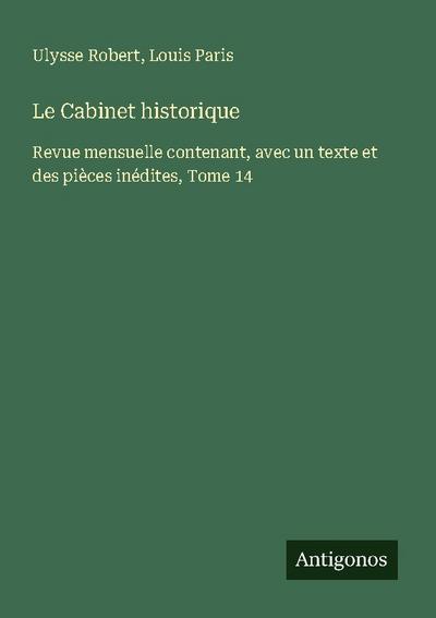 Le Cabinet historique