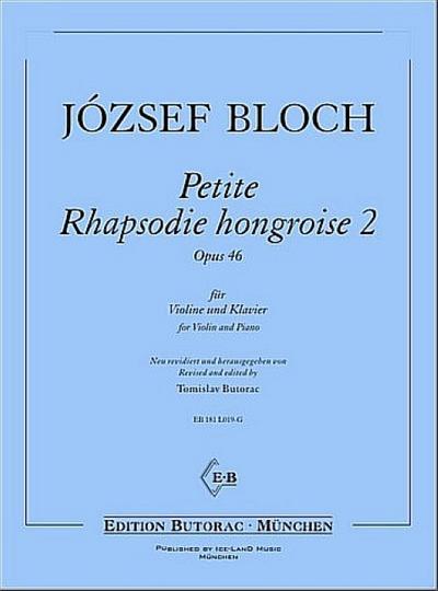 Petite fantaisie hongroise Nr.1 op.21für Violine und Klavier