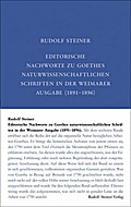 Editorische Nachworte zu Goethes Naturwissenschaftlichen Schriften in der Weimarer Ausgabe (1891-1896)