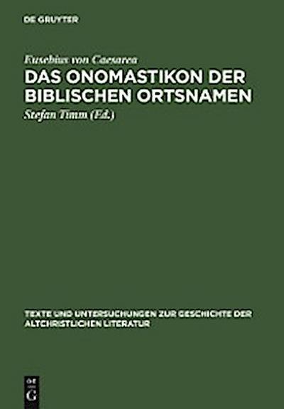 Das Onomastikon der biblischen Ortsnamen