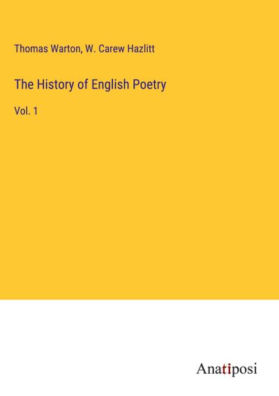 The History of English Poetry