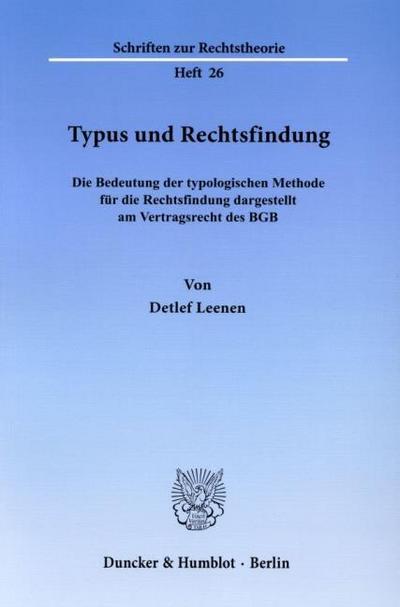 Typus und Rechtsfindung.