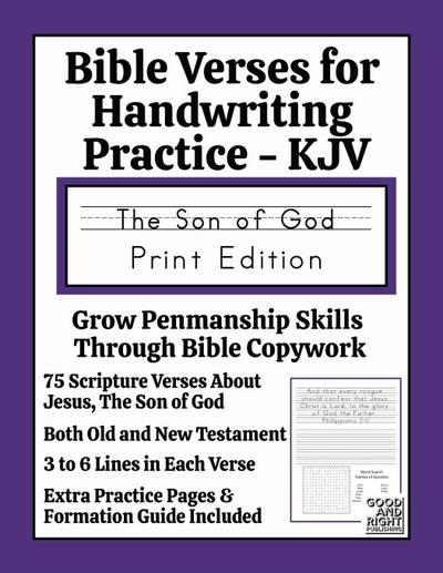 Bible Verses for Handwriting Practice - KJV
