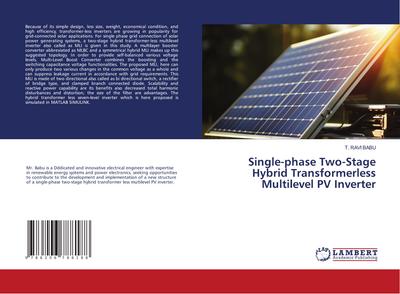 Single¿phase Two¿Stage Hybrid Transformerless Multilevel PV Inverter