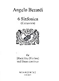 6 Sinfonien (Canzonen)für Violine (Blockflöte) und Bc