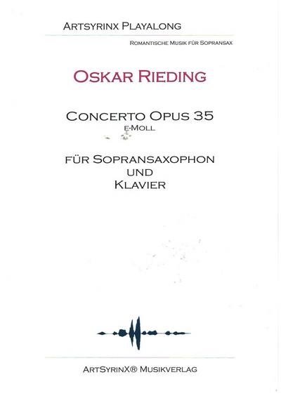 Concerto e-Moll op.35 (+CD)für Sopransaxophon und Klavier