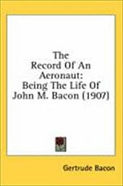 The Record Of An Aeronaut