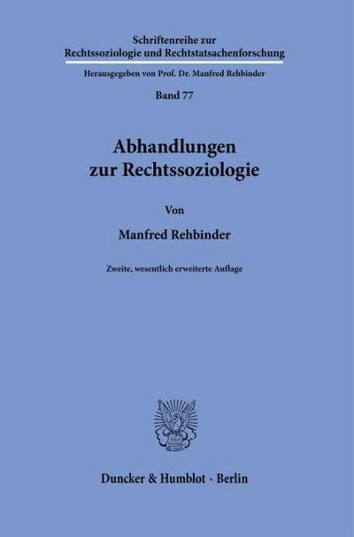 Abhandlungen zur Rechtssoziologie
