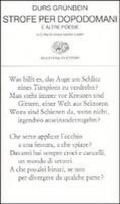 Strofe per dopodomani e altre poesie