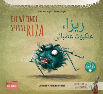 Die wütende Spinne Riza (Deutsch-Persisch/Farsi)