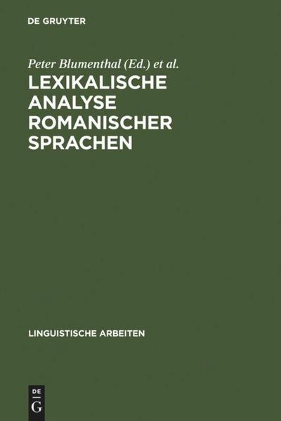 Lexikalische Analyse romanischer Sprachen